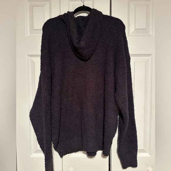 Skims NWT Cozy Knit Hoodie L/XL black onyx - Picture 8 of 9